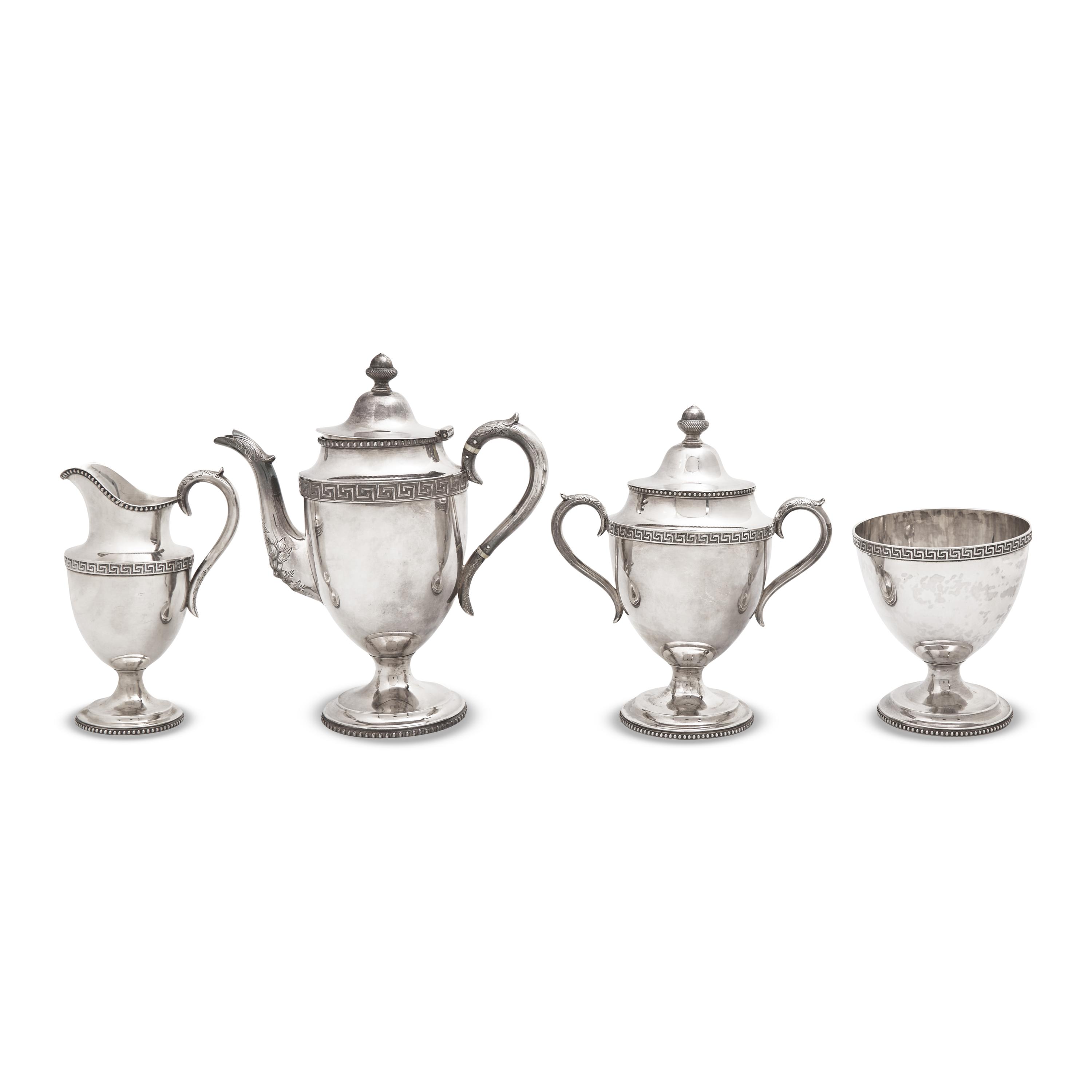 A Classical Silver Four-Piece Tea Service