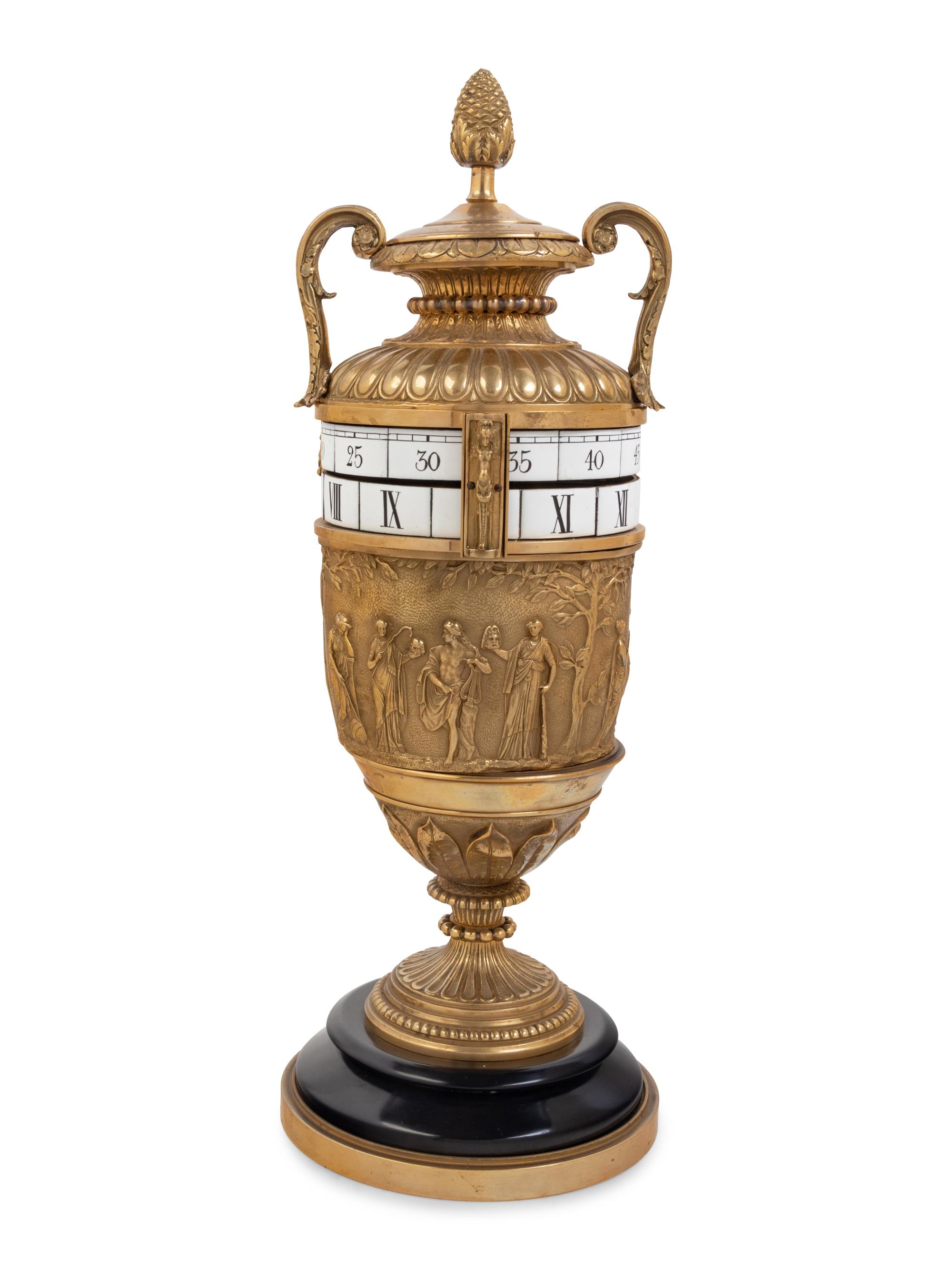 A Louis XVI Style Gilt Bronze Annular Clock