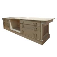 A Wood, Marble and Iron Country Store Counter 123.75" W x 24" D x 33.5" H — United States, 19th/20th Century