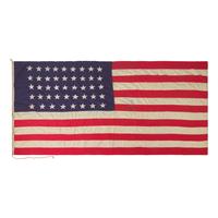 A 44-Star Hand-Sewn American Flag Commemorating Wyoming Statehood