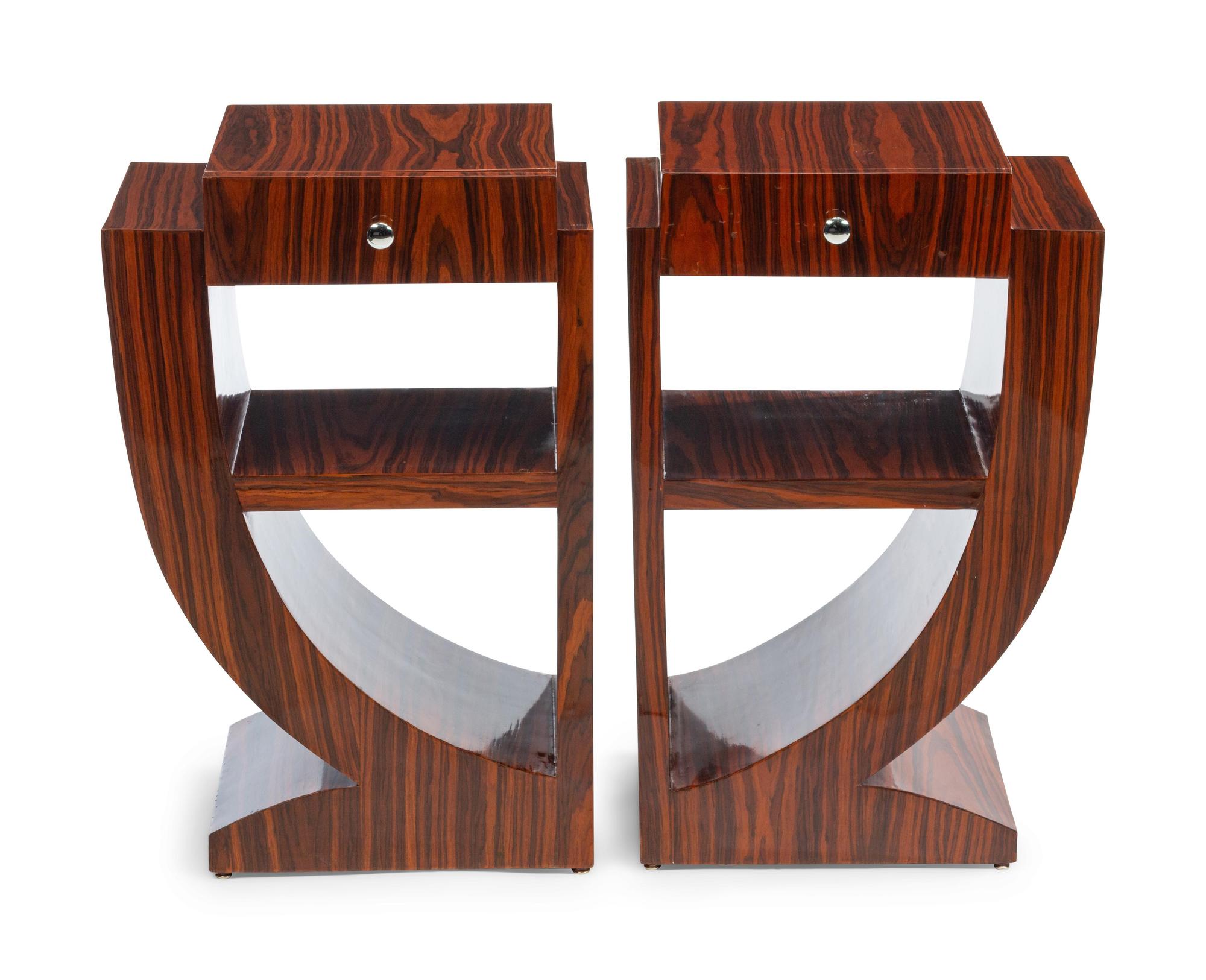 A Pair of Art Deco Style Nightstands