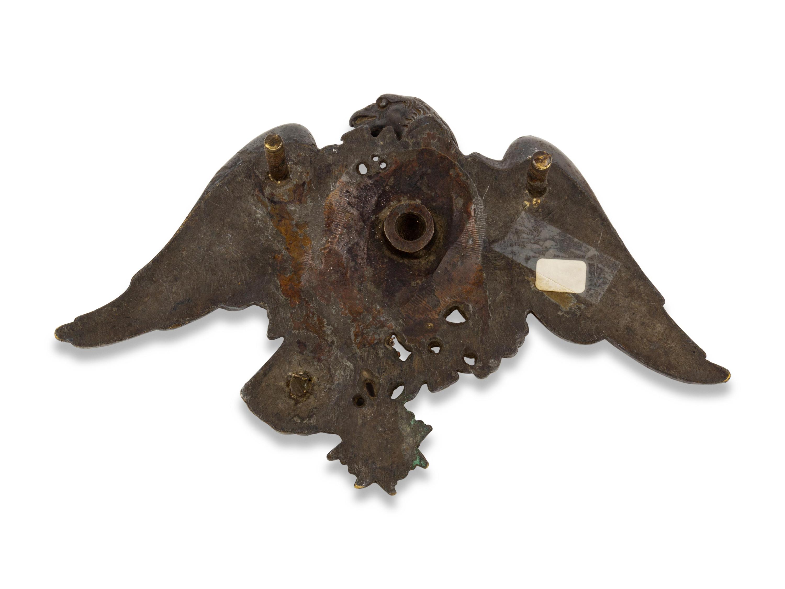 A Silvered Bronze Spreadwing Eagle Wall Mount
