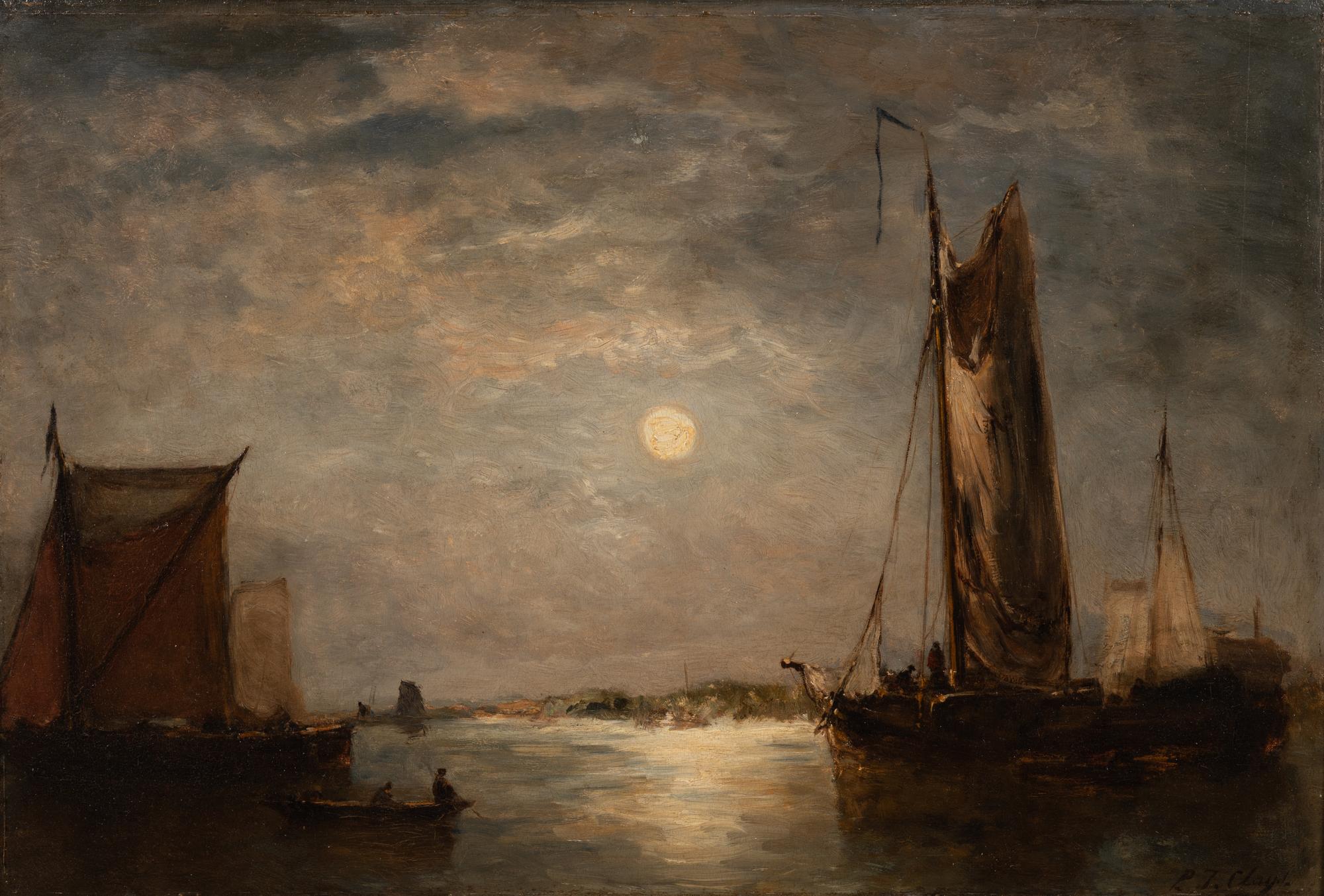Nocturnal Harbor Scene