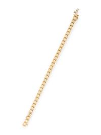 YELLOW GOLD AND DIAMOND LINE BRACELET