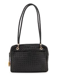 A Bottega Veneta Black Intrecciato Bag