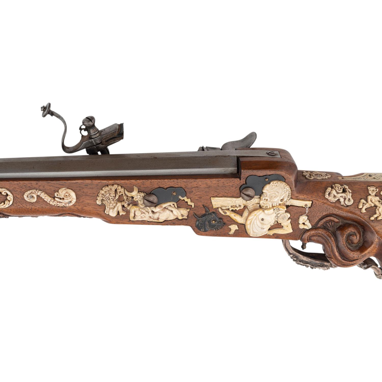 Contemporary Wheellock Rifle by John B. Derrick (American, b.1936)