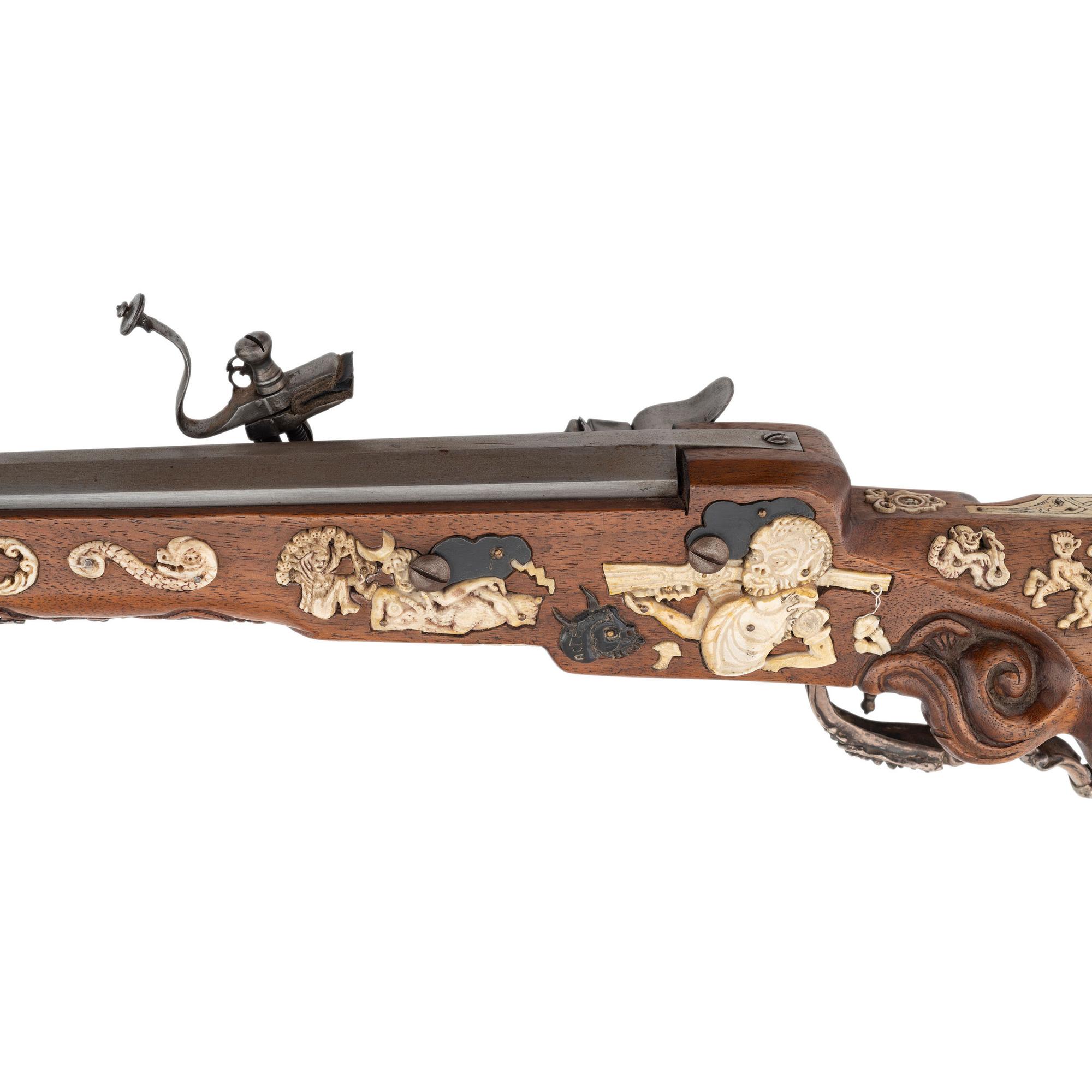 Contemporary Wheellock Rifle by John B. Derrick (American, b.1936)