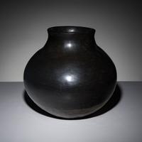 Santa Clara Blackware Pottery Jar