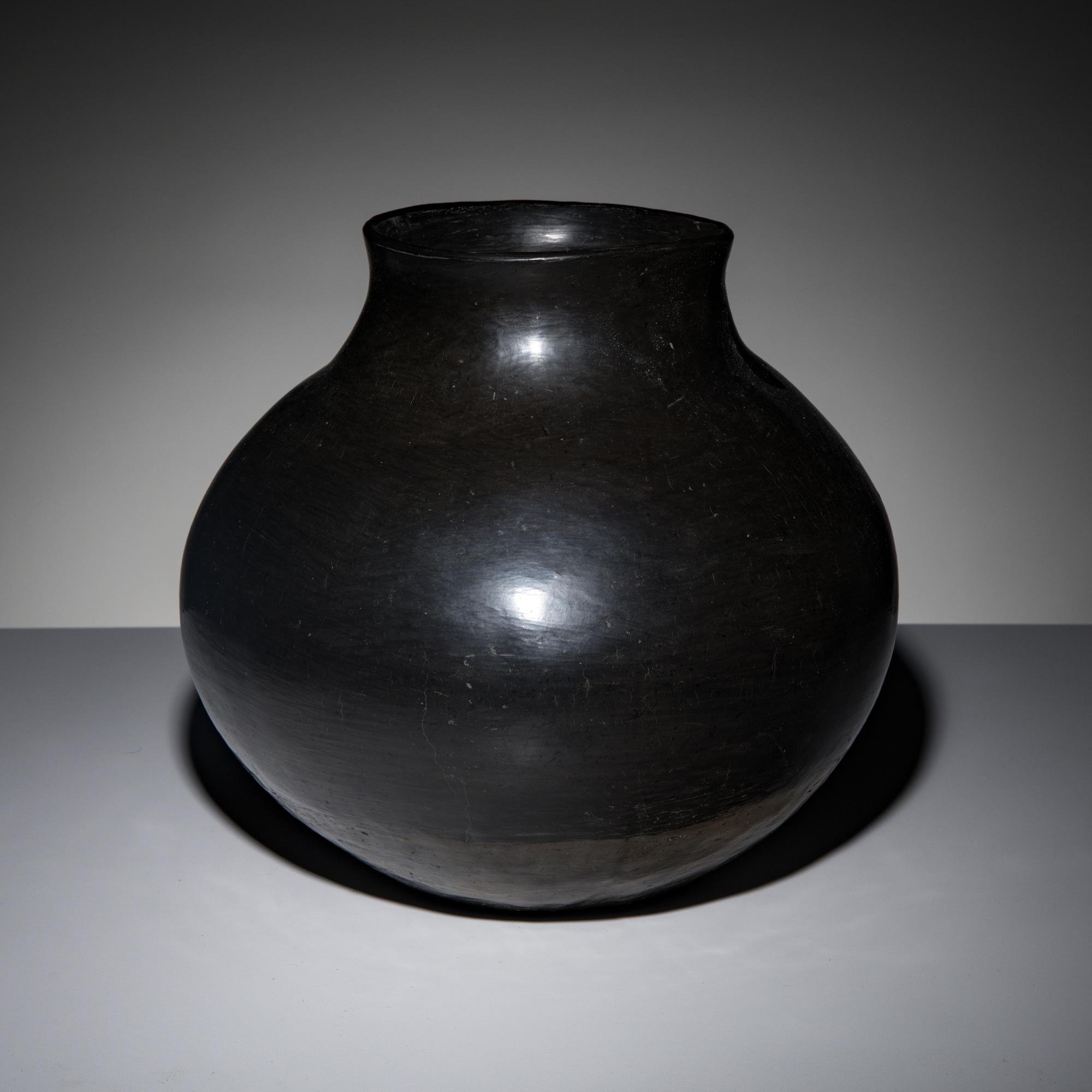 Santa Clara Blackware Pottery Jar