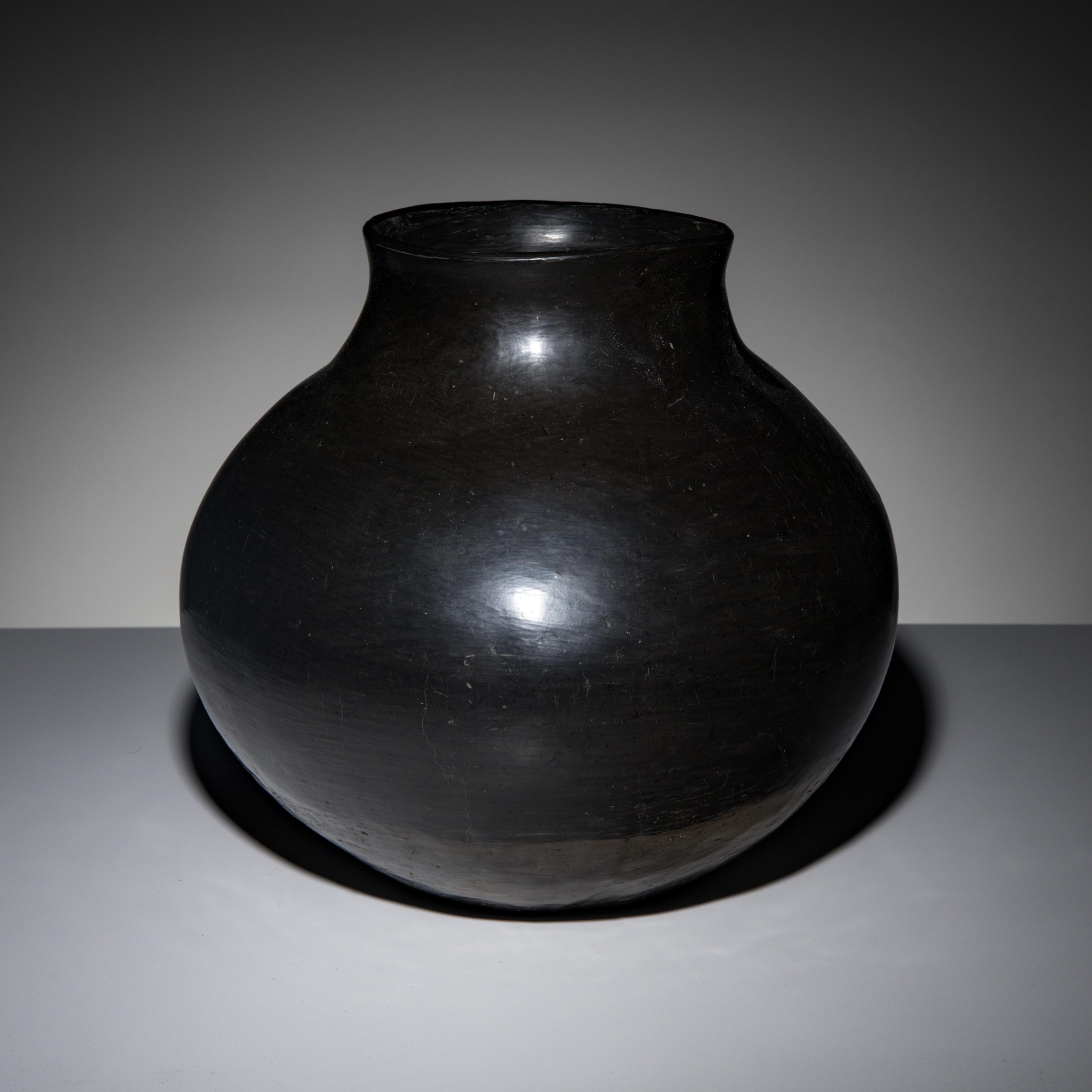 Santa Clara Blackware Pottery Jar