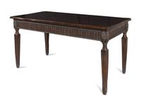 An Italian Walnut Low Table with glass top