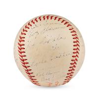 A 1951 Cleveland Indians Team Signed Autograph Baseball