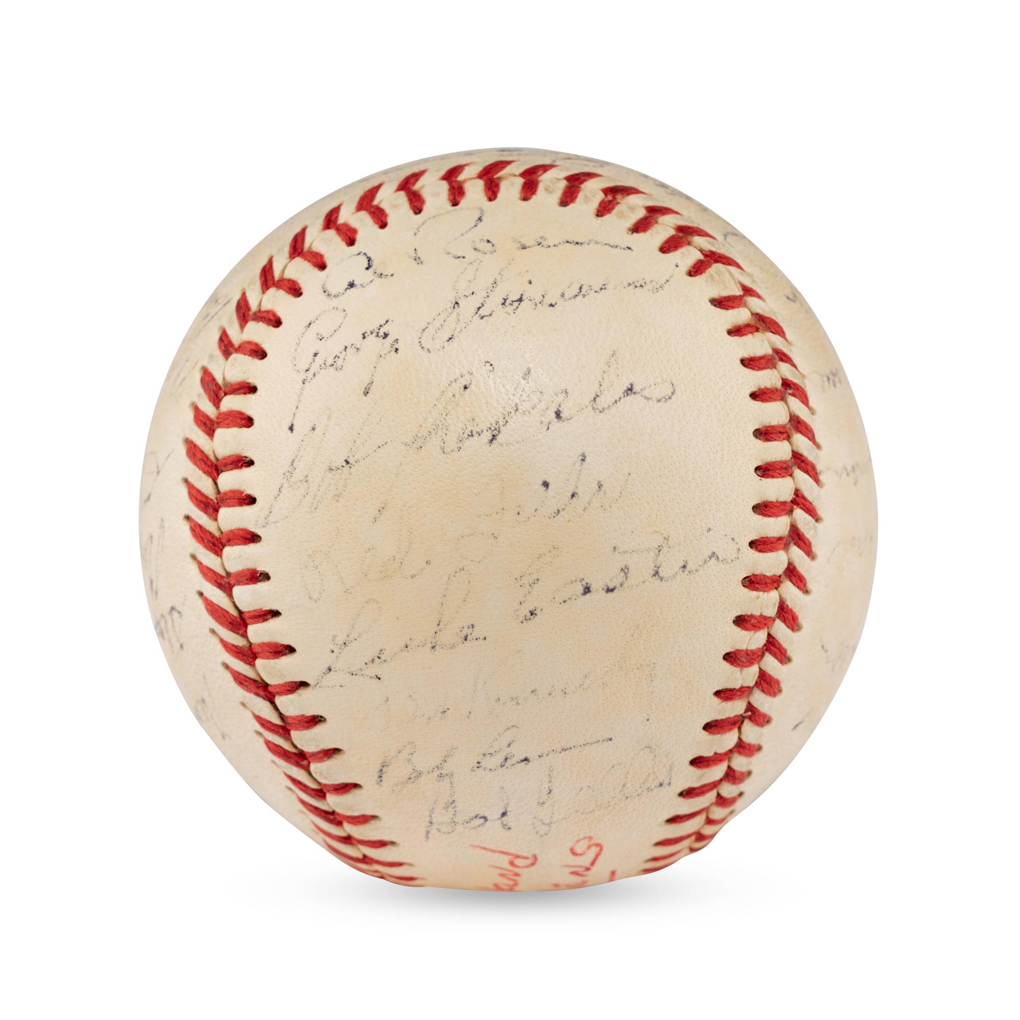 A 1951 Cleveland Indians Team Signed Autograph Baseball