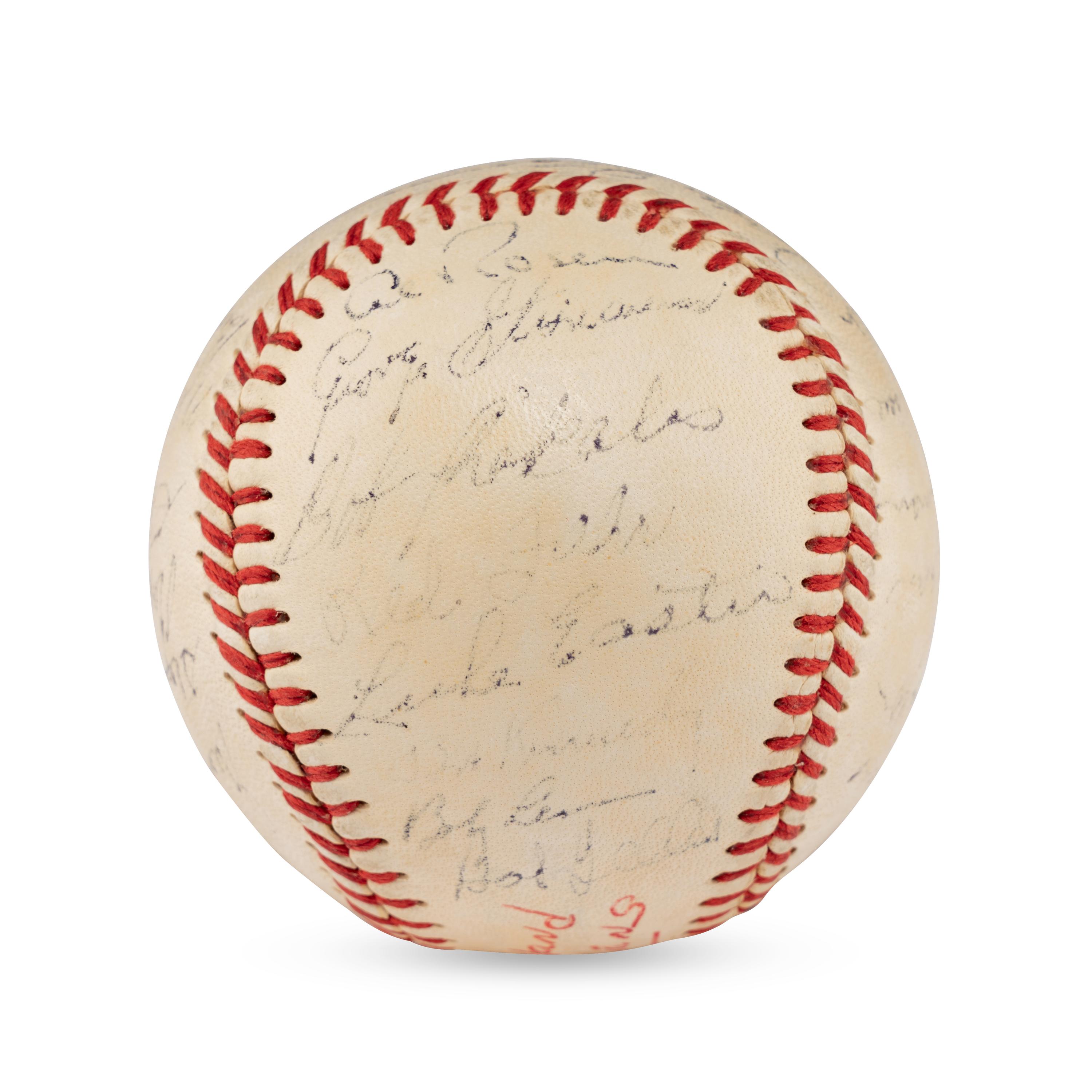 A 1951 Cleveland Indians Team Signed Autograph Baseball