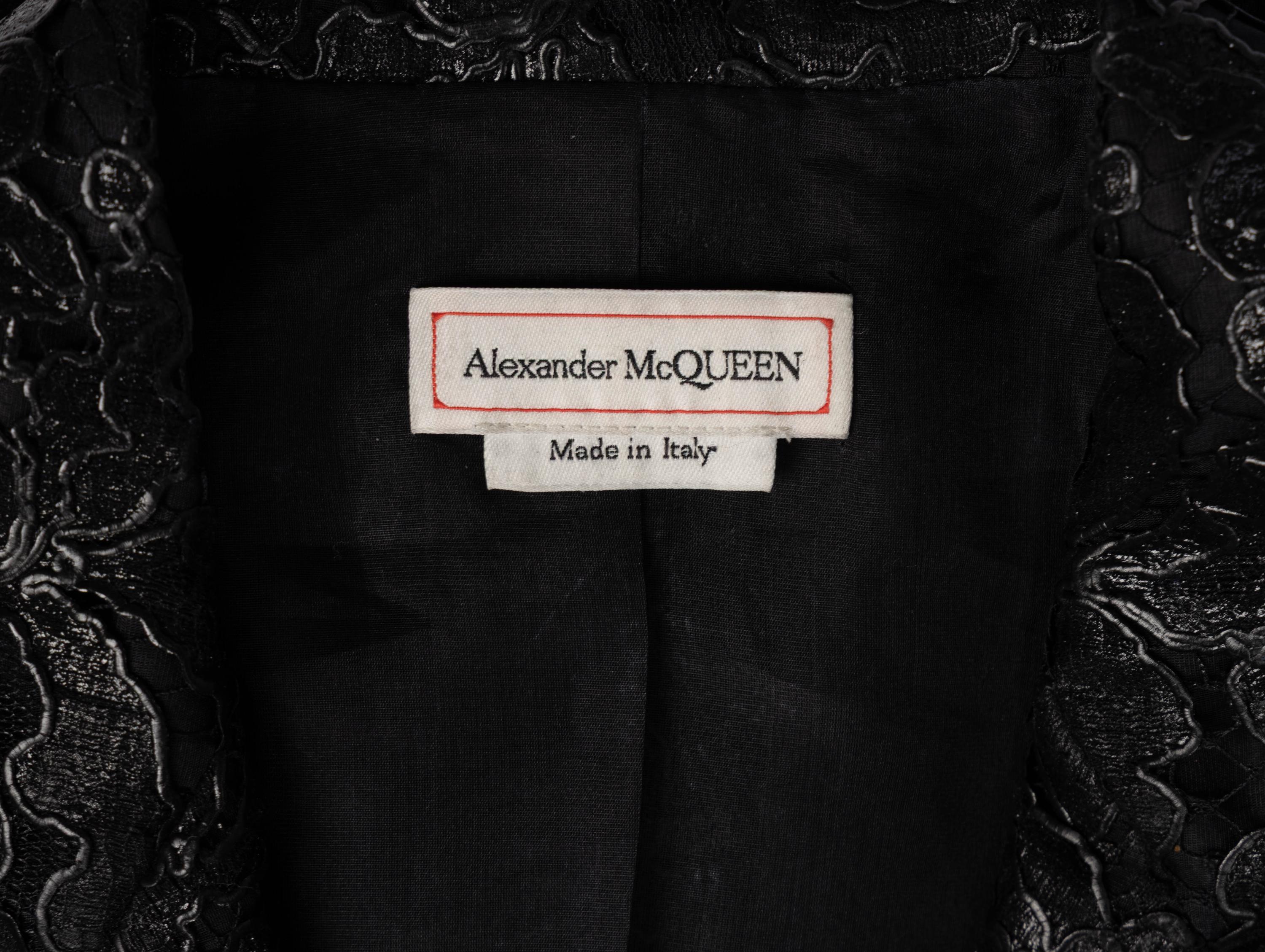 Alexander McQueen, Lacquered Lace Tailored Blazer