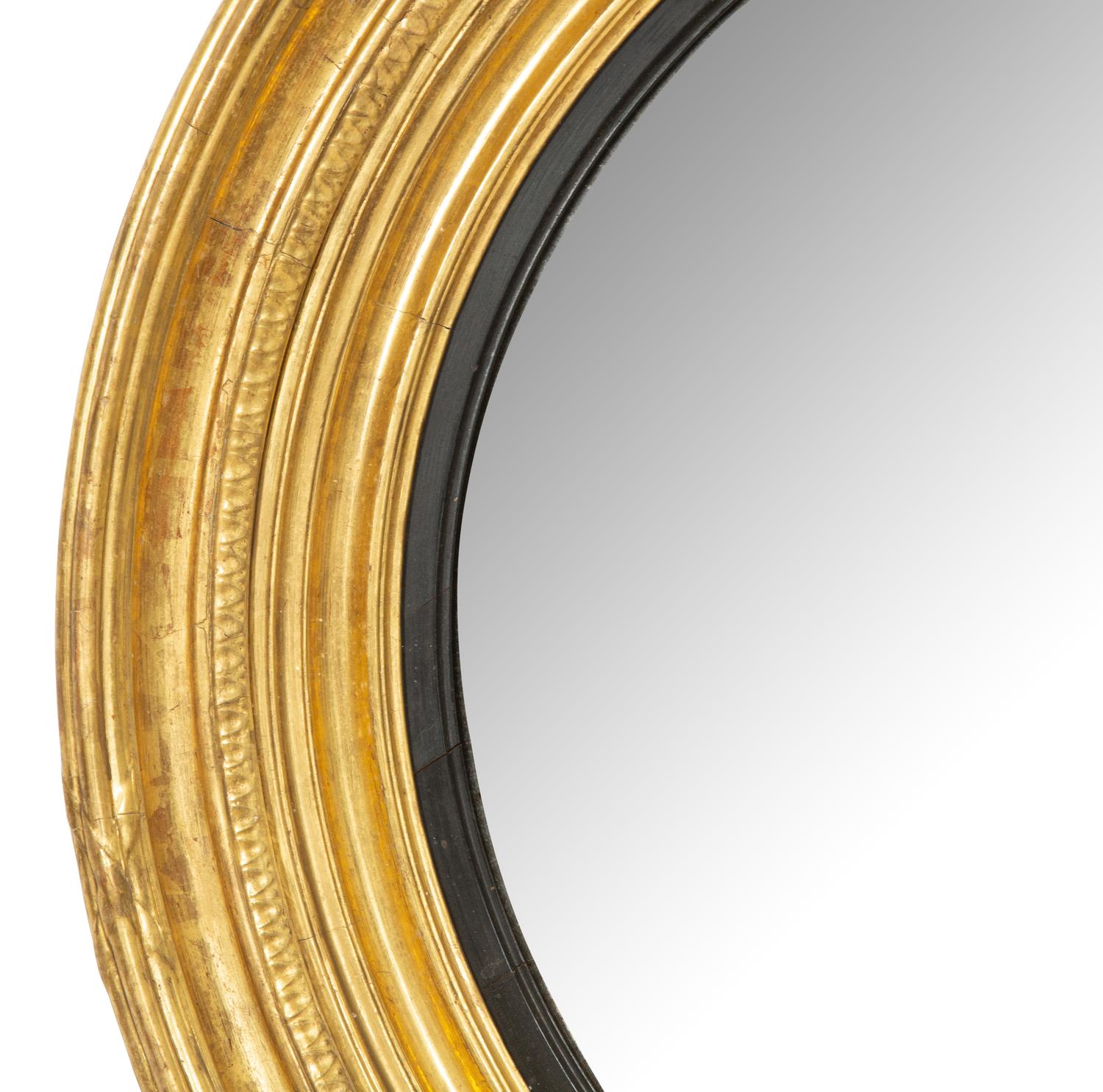 A George III Giltwood Convex Mirror