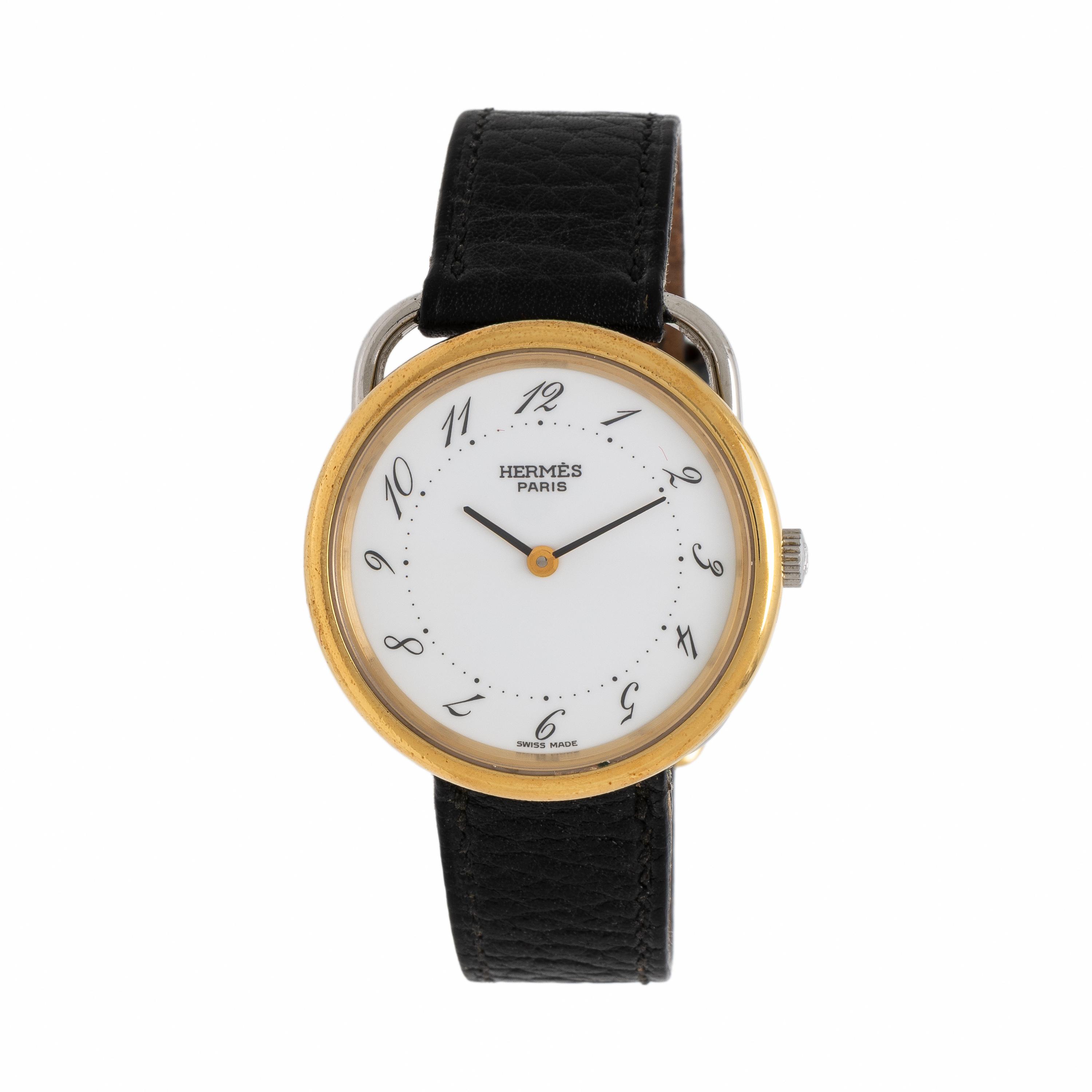Hermès, Two-Tone Steel 'Arceau' Watch, with Box