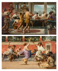 A Roman Feast; together with A Roman Amusement , 1877 (A Pair)