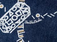 Zandra Rhodes Fur-Lined Denim Painted Coat, 1980s