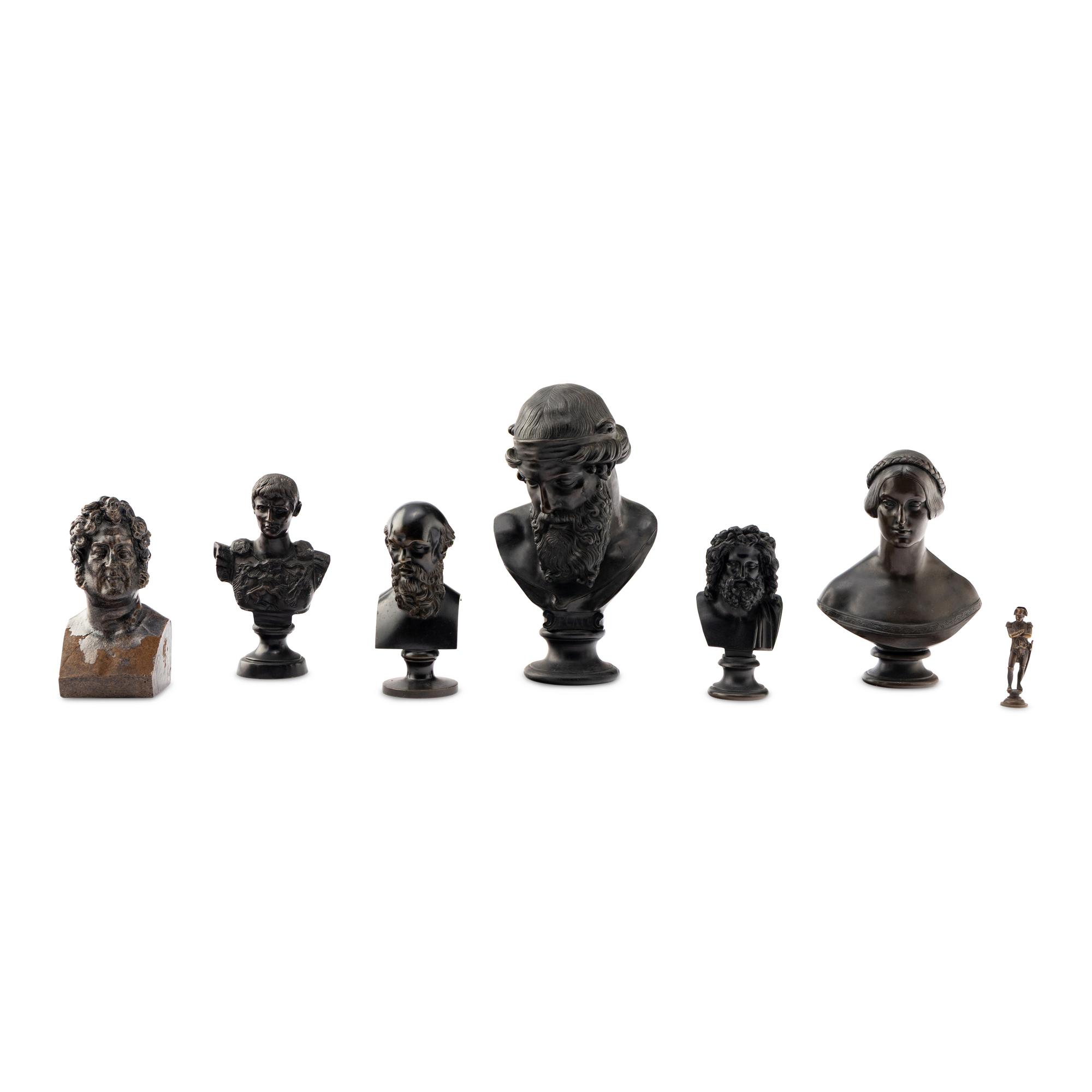 A Collection of Bronze and Cast Metal Busts