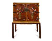 An Asian Queen Anne Style Painted Cabinet on Stand — 20TH CENTURY