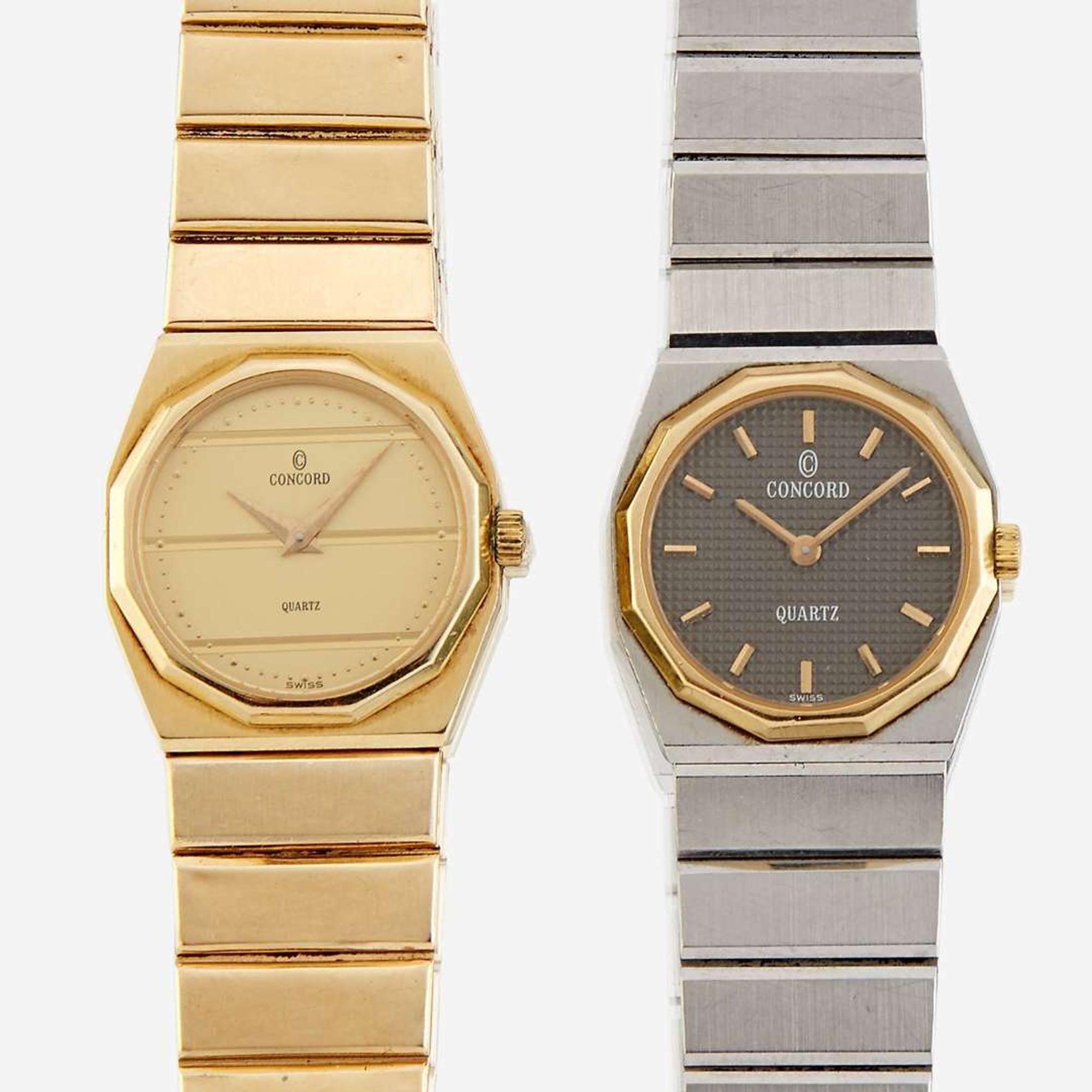 A collection of two bracelet wristwatches, Concord Mariner