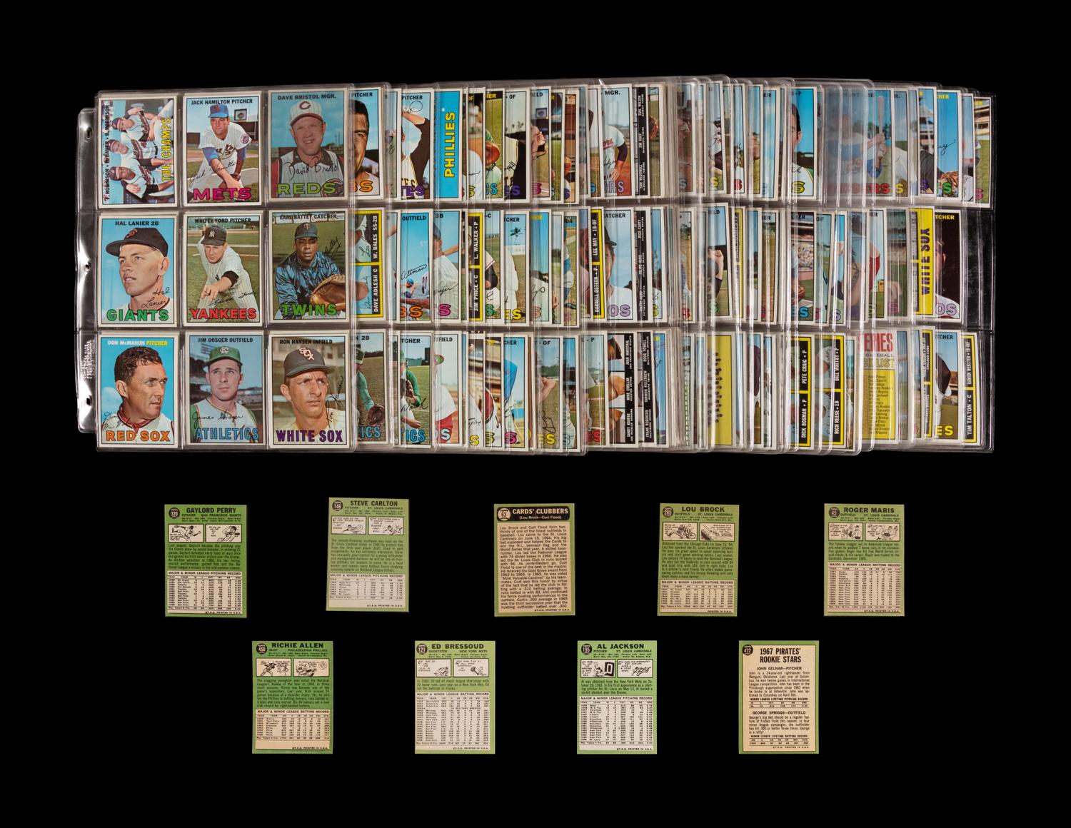 A Partial Set of 1967 Topps Baseball Cards (537/609)