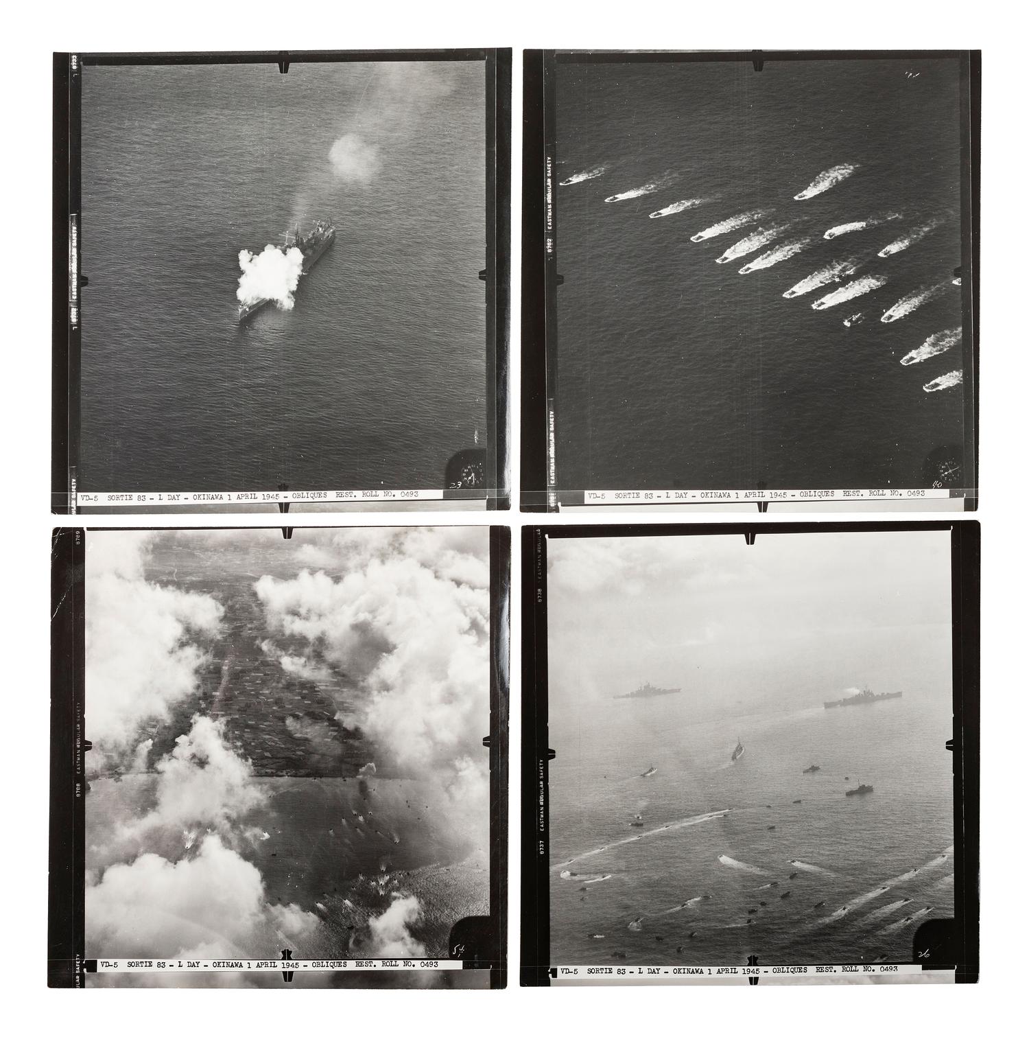 [WORLD WAR II]. Collection of photographs, Japanese maps, and a diary collected by USN Lt. Cmdr. J. John Fox while stationed in the Pacific, including: