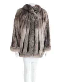 Fox Fur and leather Coat, 1980-90s