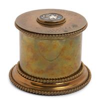 An Italian Pietra Dura Inset Brass Box