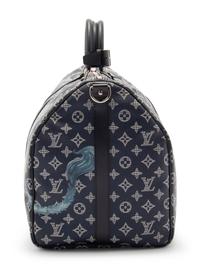 Louis Vuitton Limited Edition Keepall Bandoulière 55 in Monogram Savane Canvas with Lion Print, Chapman Brothers, Spring Summer 2017