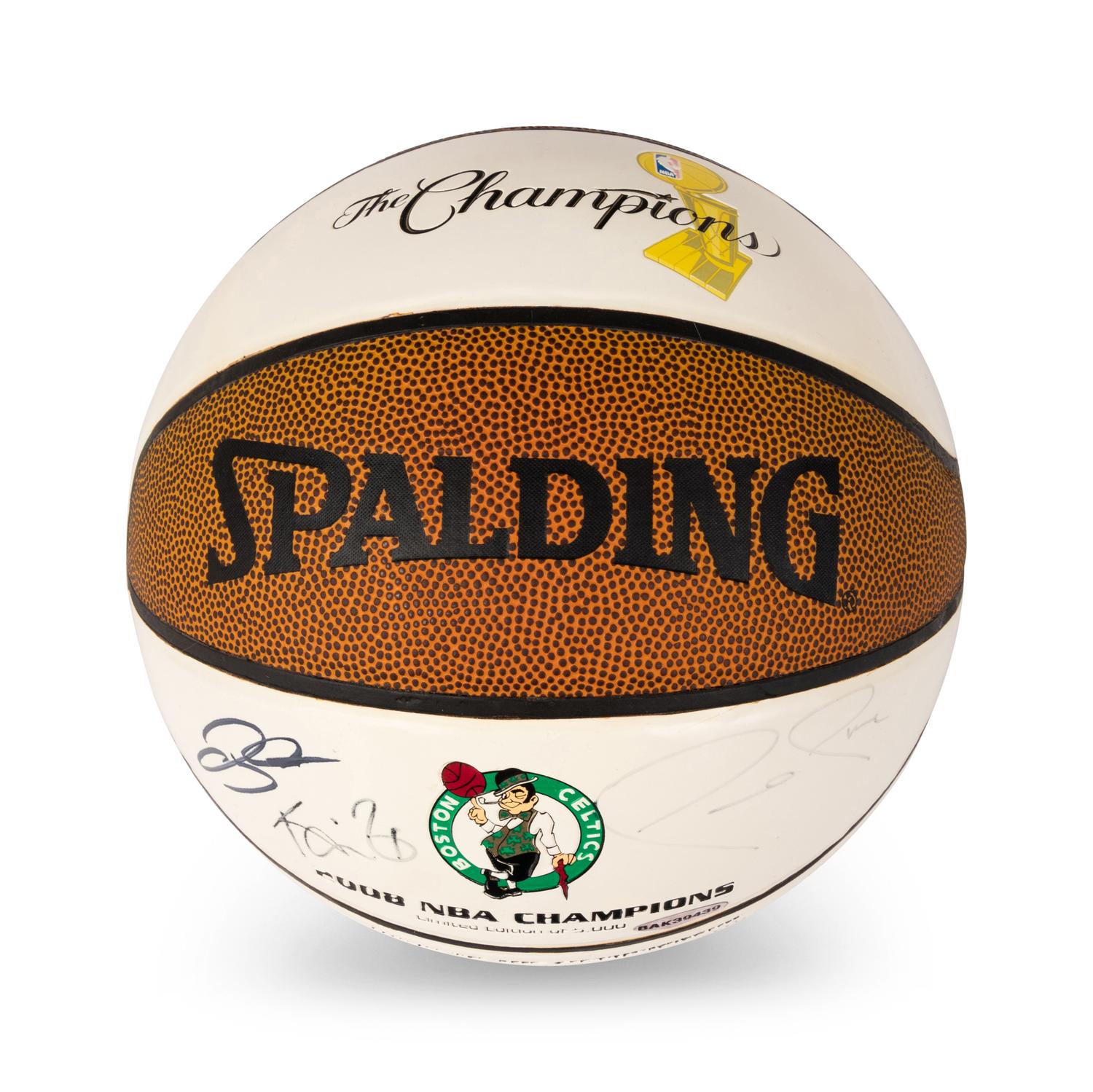 A Boston Celtics Big Three (Ray Allen, Kevin Garnett, and Paul Pierce) Signed Autograph Basketball