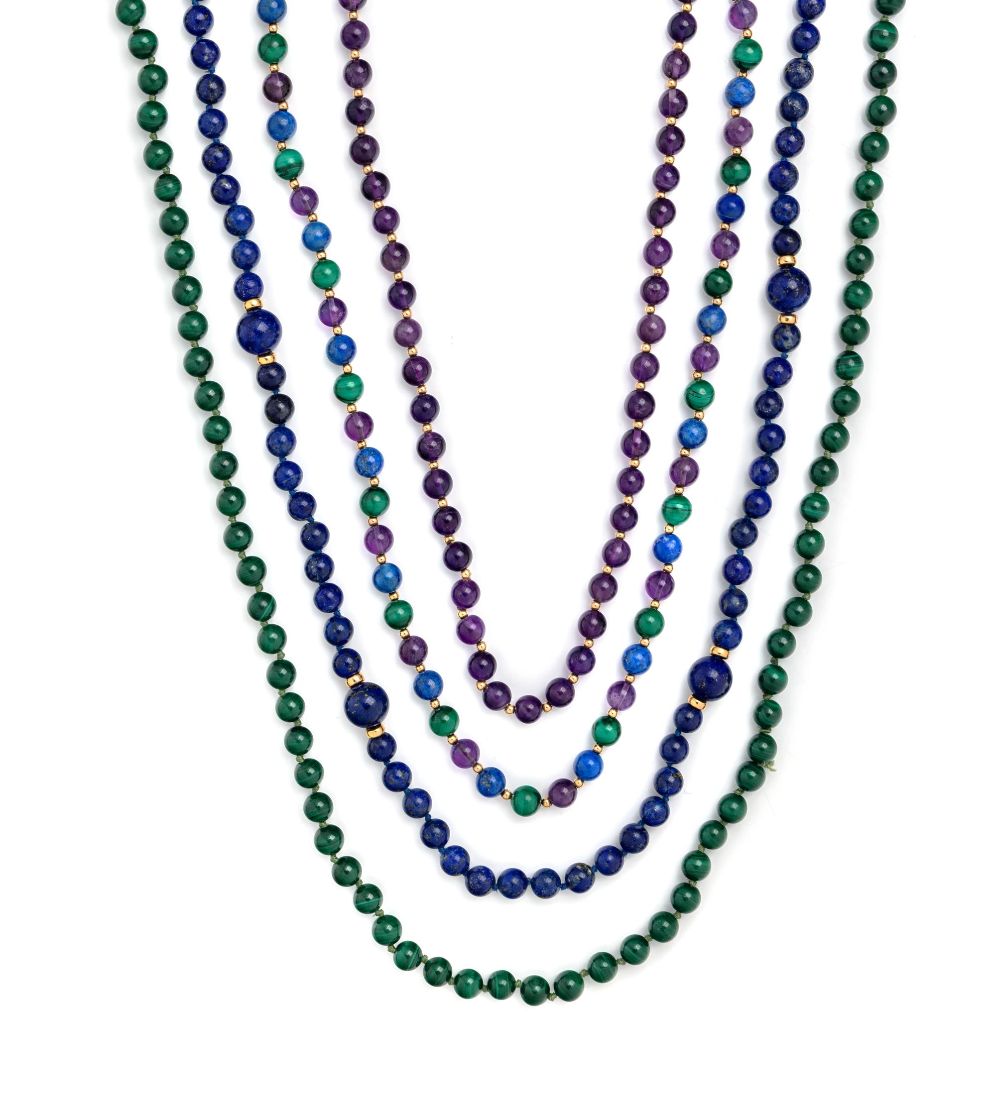 COLLECTION OF BEADED NECKLACES