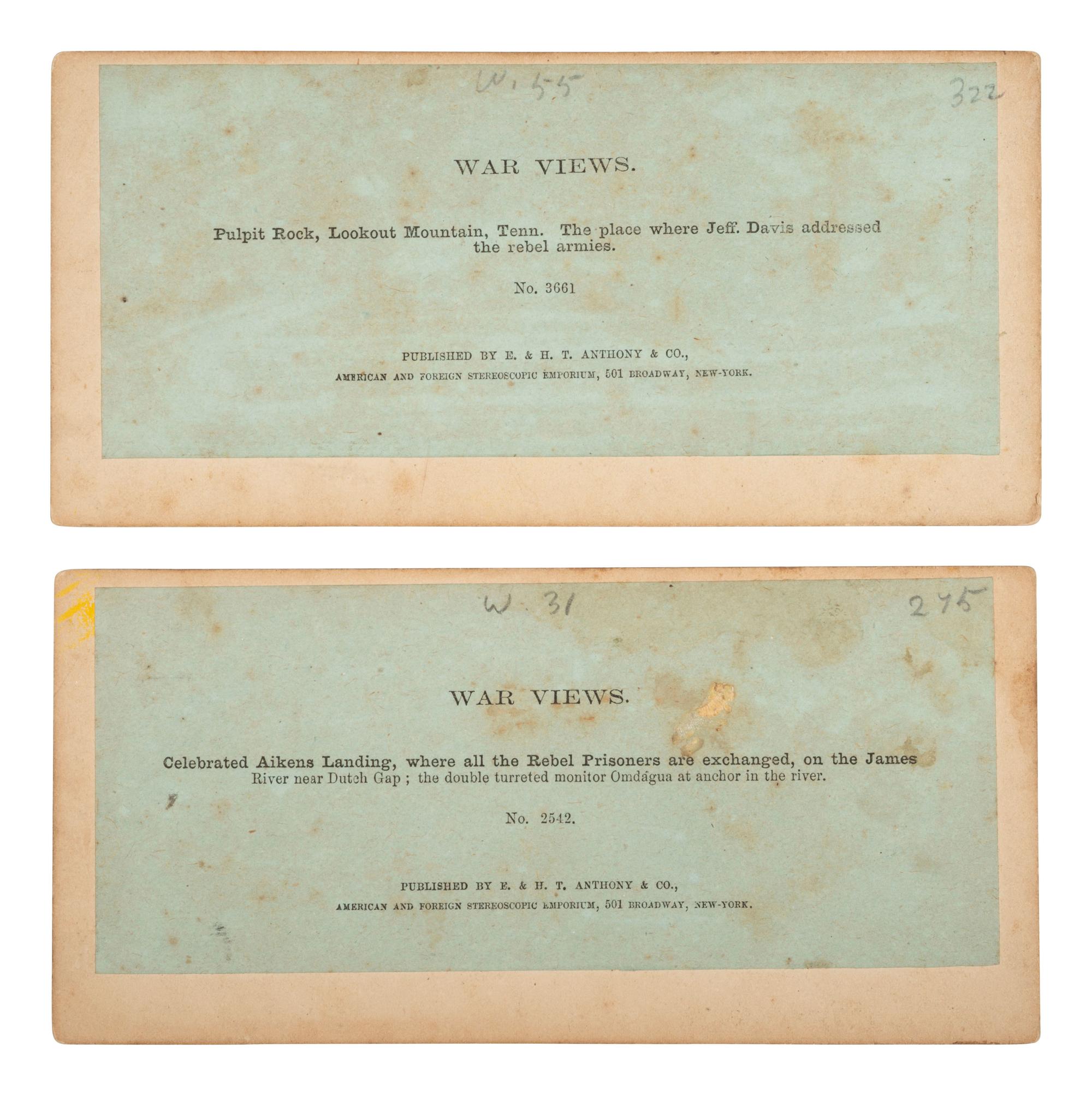 [CIVIL WAR]. Exchanged Rebel Prisoners going to Coxe's Landing... NY: Anthony & Co. [ With: ] 2 views.