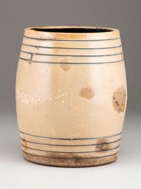 A Maxstun, Ottman & Co. Cobalt Decorated Six-Gallon Stoneware Cooler