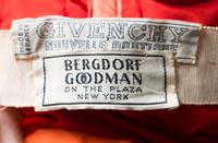 A Givenchy Red Silk Halter Gown No size.