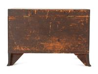 A Federal Stencil Decorated Mahogany Tea Caddy