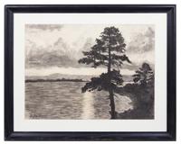 Hayley Lever (American, 1876-1958) A Lakeshore Landscape…