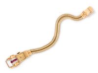 A Retro Rose Gold, Platinum, Ruby and Diamond Wristwatch, 26.70 dwts.