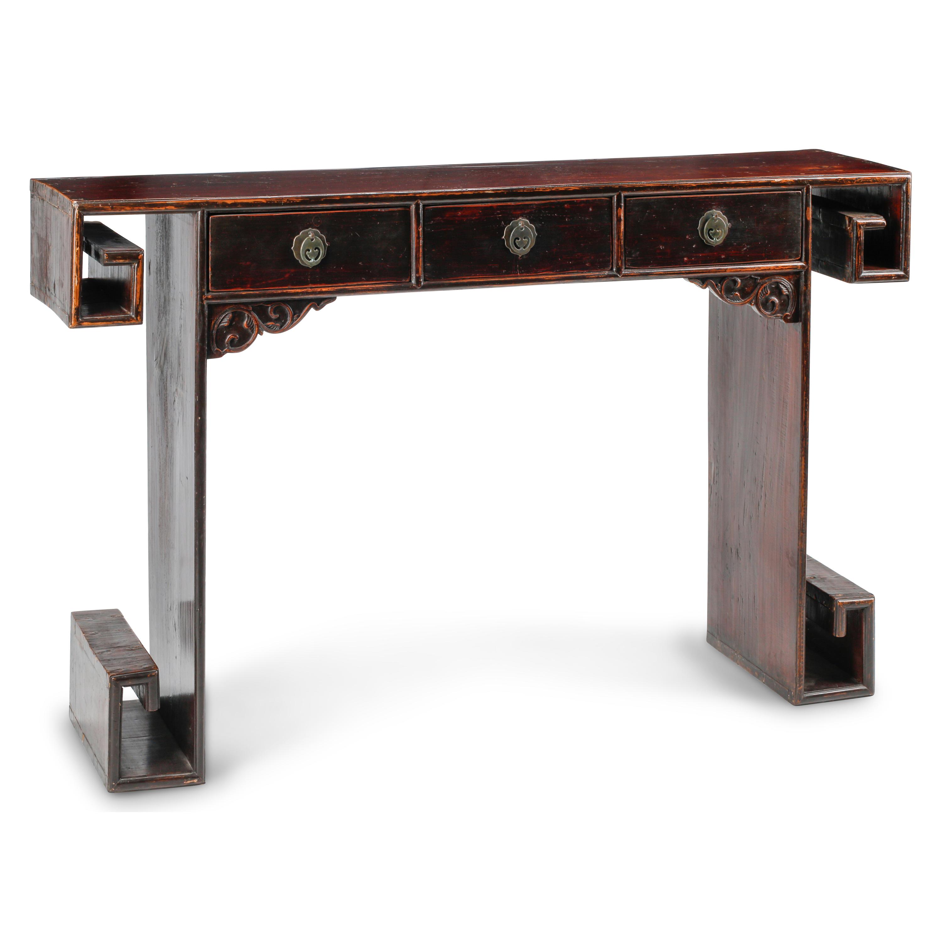 A Chinese Hardwood Console Table
