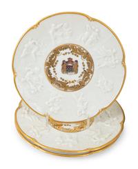A Capodimonte Napoleon and Josephine Porcelain Partial Dinner Service