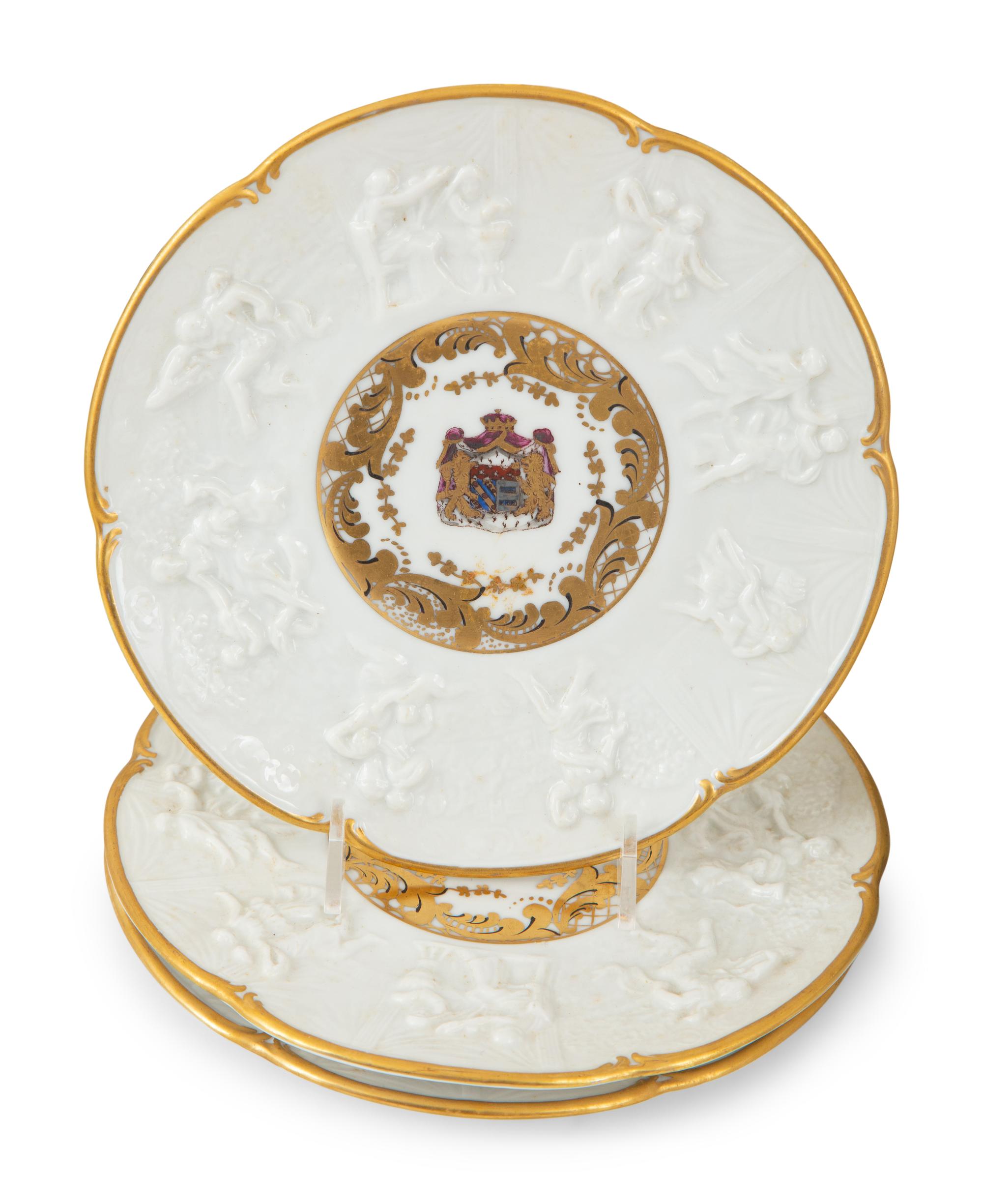A Capodimonte Napoleon and Josephine Porcelain Partial Dinner Service