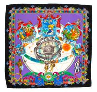 A Versace Multicolor Silk Scarf, 34" x 34".