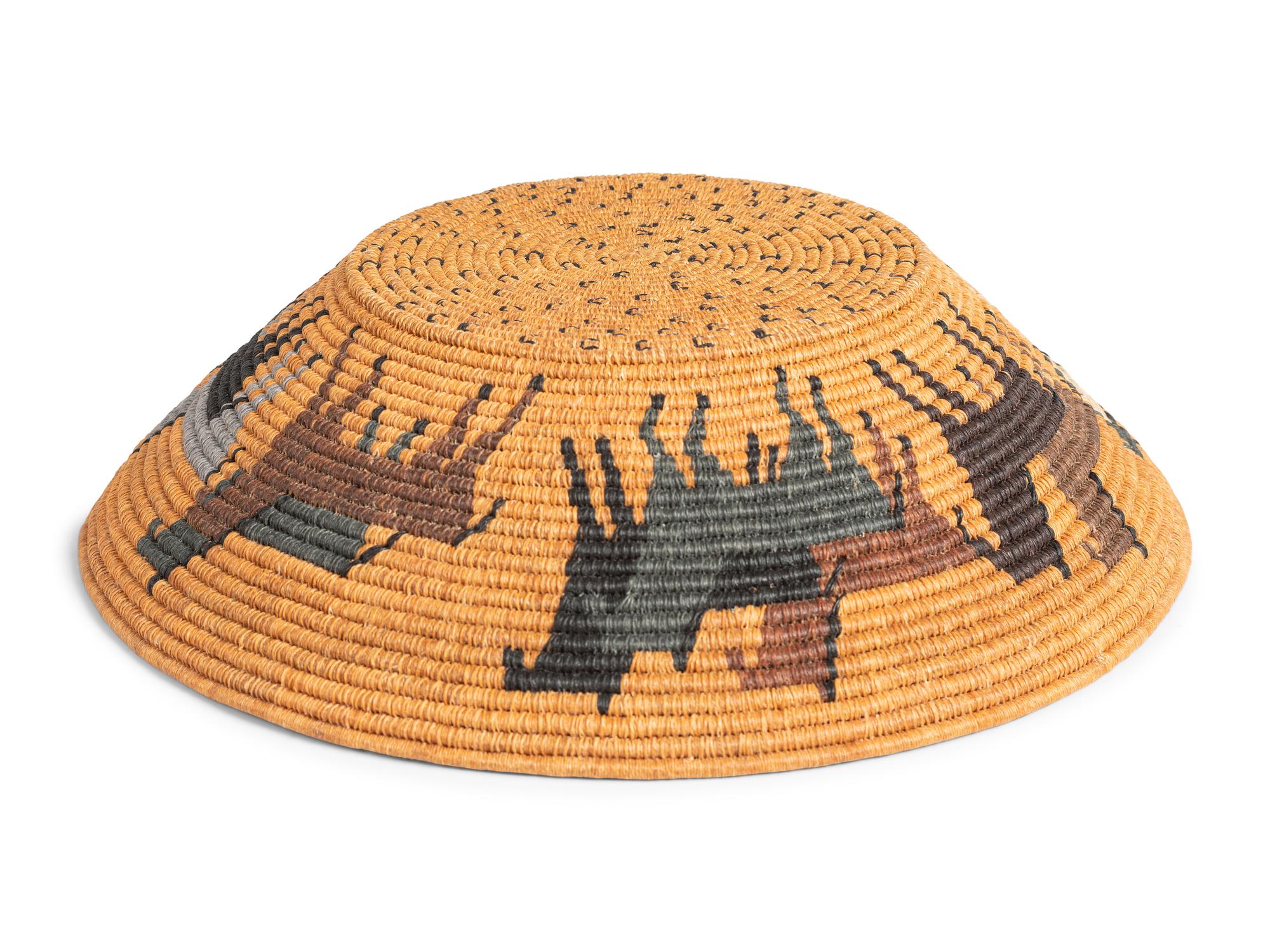 Polychrome Basket, with Horses