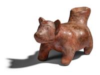 A Colima Effigy Dog Vessel