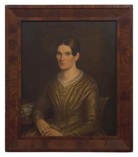 American School, 19th Century, A Pair of Portraits: A Lady and Gentleman
