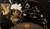 A Pair of Victorian 'Japonesque' Painted Fan-Form Wall Brackets