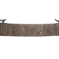 Philadelphia Style Silver Hilted Officer's Saber with Eagle Head Quillon S-Guard and Silver Washed Copper Scabbard