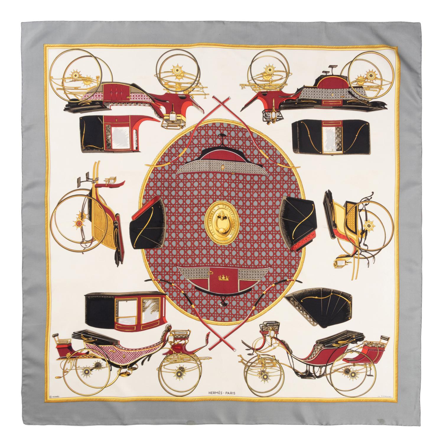 Three Hermès 90cm Silk Scarves