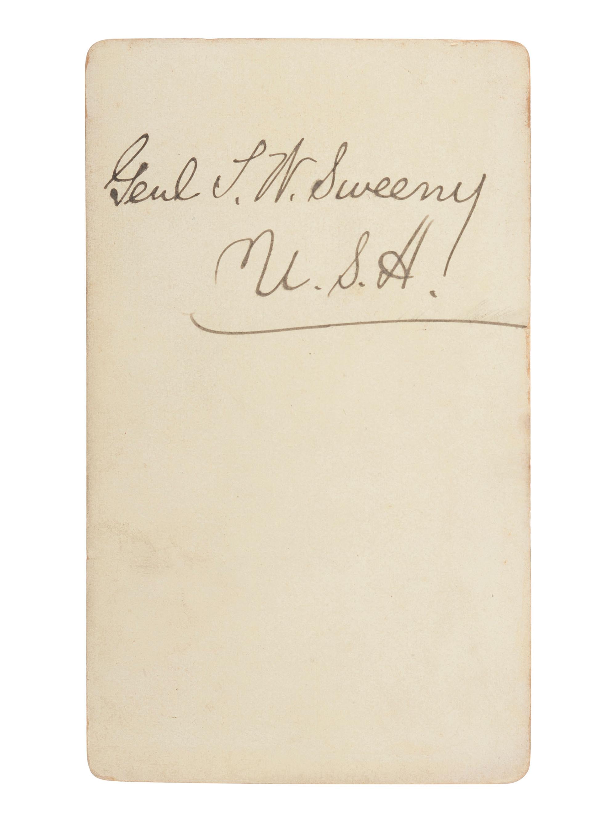 [CIVIL WAR]. CDV of US Army officer and amputee Thomas W. Sweeny, WIA Mexican War and Civil War.